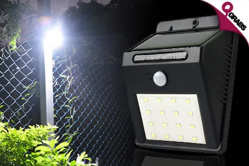 From QR65 Shine on with Motion & Night Sensor Solar-Powered LED Wall Lights - with 16 LED Lamps for Immense Brightness! (Up to QR198 Value)